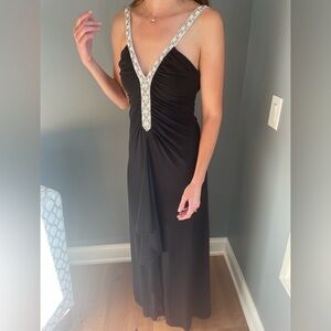 Full length black dress
